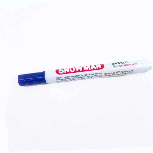 Snowman G12T Permanent Chisel Marker Blue