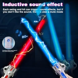 Light Sabers for Kids, 7 Color Dueling Lightsaber for Star Wars with FX Sound, , Expandable Light Sword Set, Retractable, USB Type-C