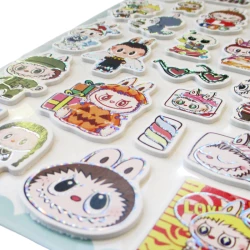 Labubu Eva Foam Material Stickers Pack Of 27 Pcs Stickers Size Approx 3cm Each (QSE-RS)