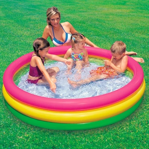 Intex 3 Ring Pool Multi Color 114 cm X 25 cm - Intex - Image 5