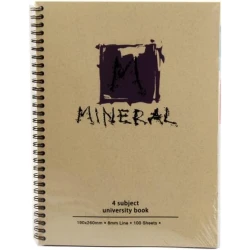 دفتر ملاحظات جامعي من مينترا مينيرال، 100 صفحة، 26 سم × 19 سم