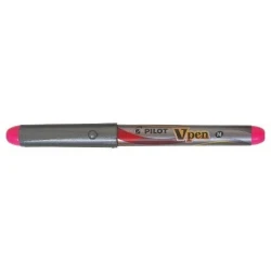 قلم حبر بايلوت V-Pen وردي سن متوسط - كتابة سلسة