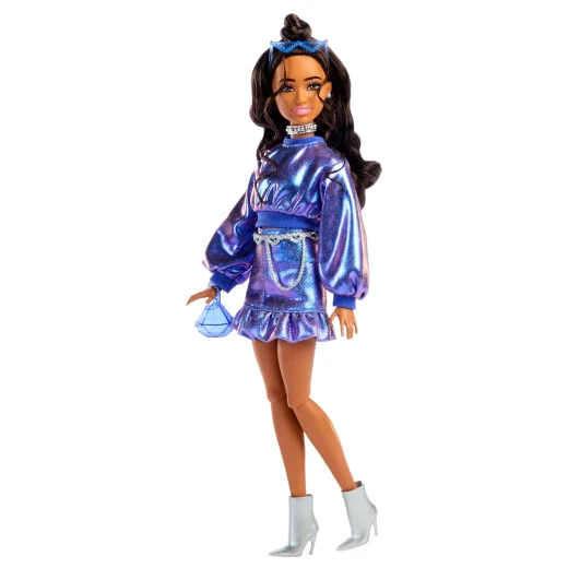 Mattel Barbie Deluxe Style Doll #7 Metallic Blue Outfit Fashion Play Set with Accessories Mattel Barbie Deluxe Style Doll #7 Metallic Blue Outfit Fashion Play Set with Accessories