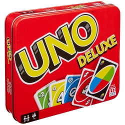 Mattel UNO Metal  Box Card Game for Ages 7+ - Fun Family Game