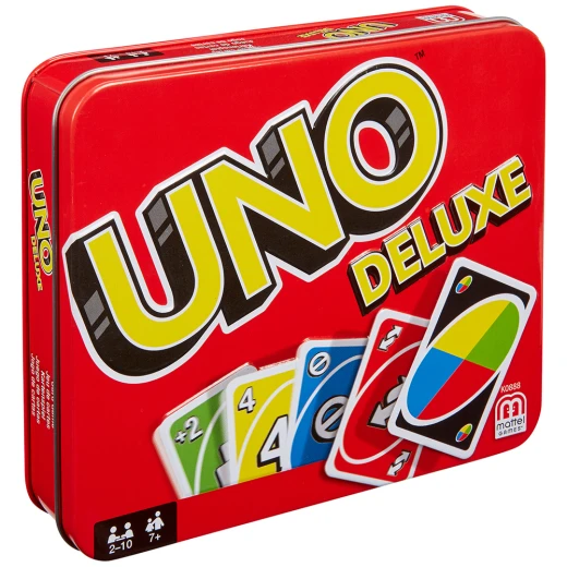 Mattel UNO Metal  Box Card Game for Ages 7+ - Fun Family Game